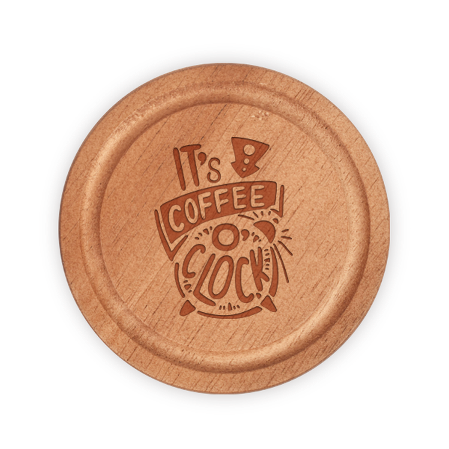 Coffee Time Rounded Wooden Coasters Photobook Indonesia Desain Custom Laser Coasters Online Photobook Indonesia